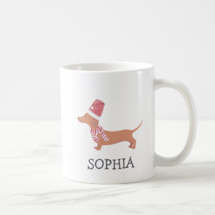 Frohe Weihnachten Einfache moderne Dackel Hund Kaffeetasse