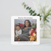 Frohe Weihnachten Einfache moderne Fotokarte (Stehend Vorderseite)