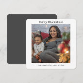 Frohe Weihnachten Einfache moderne Fotokarte (Vorne/Hinten)