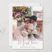Frohe Weihnachten Einfache moderne Fotokarte (Vorderseite)