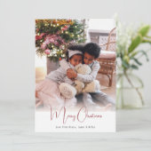 Frohe Weihnachten Einfache moderne Fotokarte (Stehend Vorderseite)