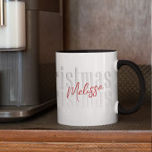 Frohe Weihnachten Einfache moderne Kalligrafie Cus Tasse