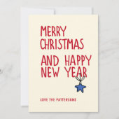 Frohe Weihnachten Einfache moderne Typografie (Vorderseite)
