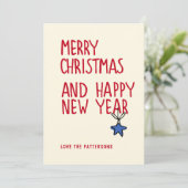 Frohe Weihnachten Einfache moderne Typografie (Stehend Vorderseite)