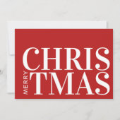Frohe Weihnachten Einfache moderne Typografie Busi (Vorderseite)