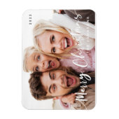 Frohe Weihnachten Einfache moderne Typografie Foto Magnet (Vertikal)