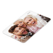 Frohe Weihnachten Einfache moderne Typografie Foto Magnet (Linke Seite)