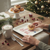 Frohe Weihnachten Einfache moderne Typografie Pappteller