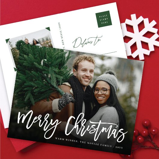 Frohe Weihnachten Einfache Pinselschrift Modernes