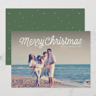 Frohe Weihnachten einfache Retro-Schrift ein Foto