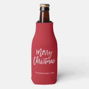 Frohe Weihnachten Einfache rote Flasche Cooler Flaschenkühler
