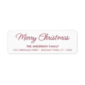 Frohe Weihnachten Einfache Rücksendeadresse (Vorne)