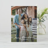 Frohe Weihnachten einfache rustikale Schrift Foto (Stehend Vorderseite)