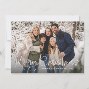 Frohe Weihnachten einfache Schrift rote vier Foto
