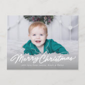 Frohe Weihnachten einfache Skript zwei Foto (Vorderseite)