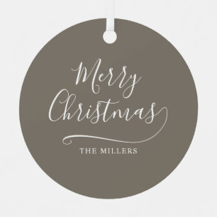 Frohe Weihnachten Einfache Skripte Ornament Aus Metall