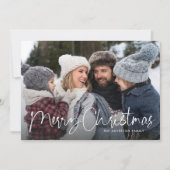 Frohe Weihnachten einfache Skriptfamilie Newslette (Vorderseite)