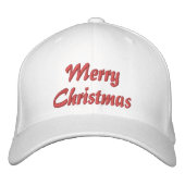 Frohe Weihnachten Einfache Typografie bestickt Bestickte Baseballkappe (Vorderseite)