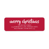 Frohe Weihnachten einfache Typografie rot und weiß (Vorne)