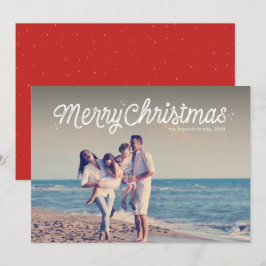 Frohe Weihnachten einfache Urlaubsfotokarte