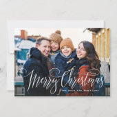 Frohe Weihnachten einfache vier Foto Marine blau (Vorderseite)