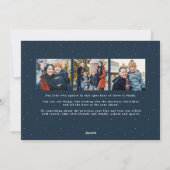 Frohe Weihnachten einfache vier Foto Marine blau (Rückseite)