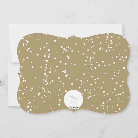 Frohe Weihnachten Einfache White Script Modernes F (Rückseite)