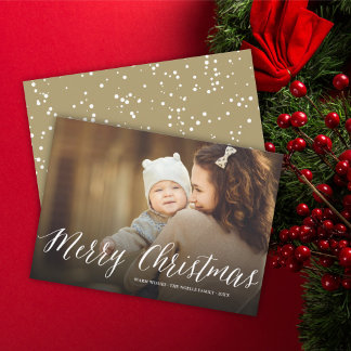 Frohe Weihnachten Einfache White Script Modernes F