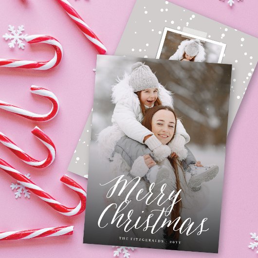 Frohe Weihnachten Einfache White Script Modernes F