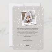 Frohe Weihnachten Einfache White Script Modernes F (Rückseite)