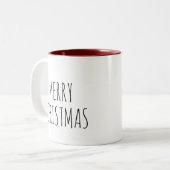 Frohe Weihnachten Einfache Zwei-Tone-Tasse Zweifarbige Tasse (Vorderseite Links)
