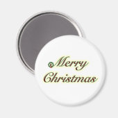 Frohe Weihnachten Einfacher Text mit Wreath Magnet (Vorderseite/Rückseite)