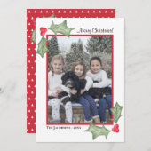 Frohe Weihnachten Einfaches Aquarellbild-Foto (Vorne/Hinten)