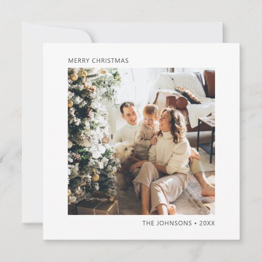 Frohe Weihnachten Einfaches Foto (Vorderseite)