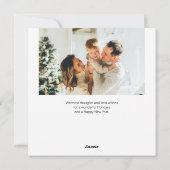 Frohe Weihnachten Einfaches Foto (Rückseite)