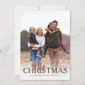 Frohe Weihnachten Einfaches Foto Elegant Neutral S (Vorderseite)