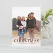 Frohe Weihnachten Einfaches Foto Elegant Neutral S (Stehend Vorderseite)