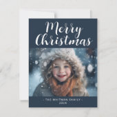 Frohe Weihnachten Einfaches Foto Modernes (Vorderseite)