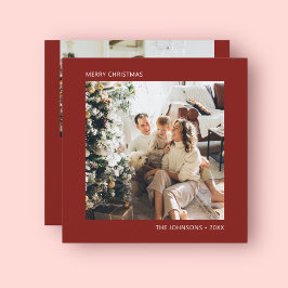 Frohe Weihnachten Einfaches Foto Red