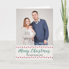 Frohe Weihnachten Einfaches Foto Rot und Grün