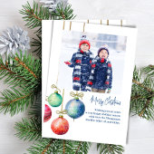 Frohe Weihnachten Einfaches Foto Wasserfarben Orna