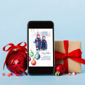 Frohe Weihnachten Einfaches Foto Wasserfarben Orna