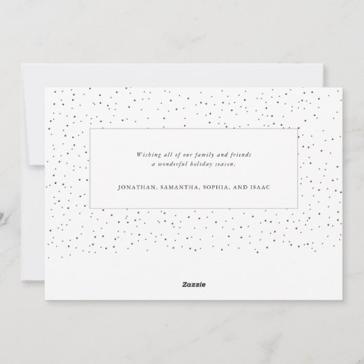 Frohe Weihnachten Einfaches Script-Foto (Rückseite)