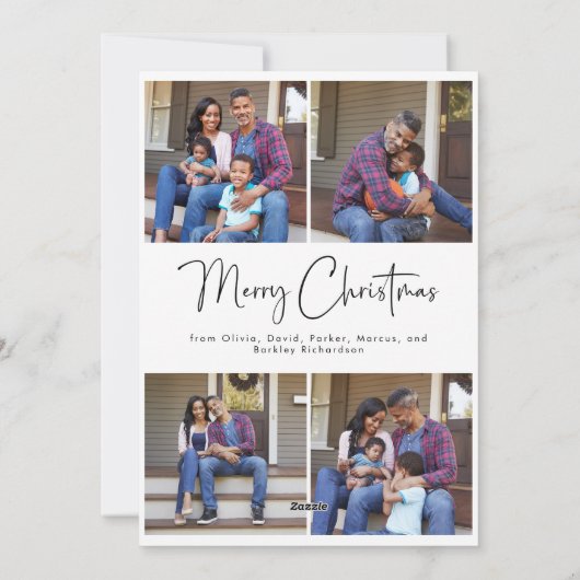 Frohe Weihnachten | Einfaches Skript für mehrere F (Rückseite)