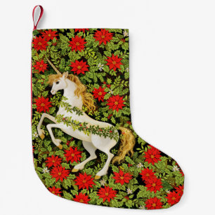 Frohe Weihnachten Einhorn Rot Grün Weiß Kleiner Weihnachtsstrumpf