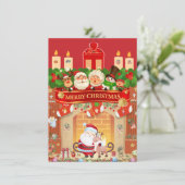 Frohe Weihnachten  Einladung (Stehend Vorderseite)