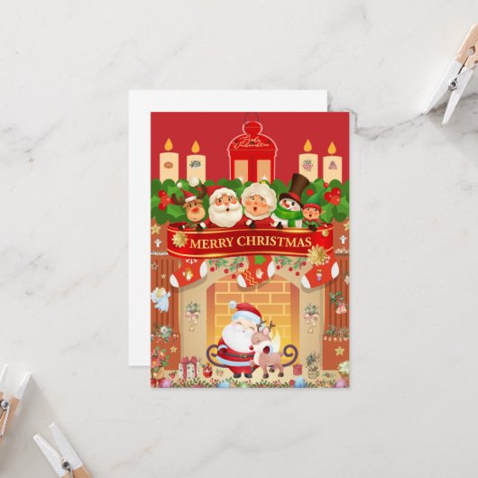 Frohe Weihnachten  Einladung (Vorderseite/Rückseite Beispiel)