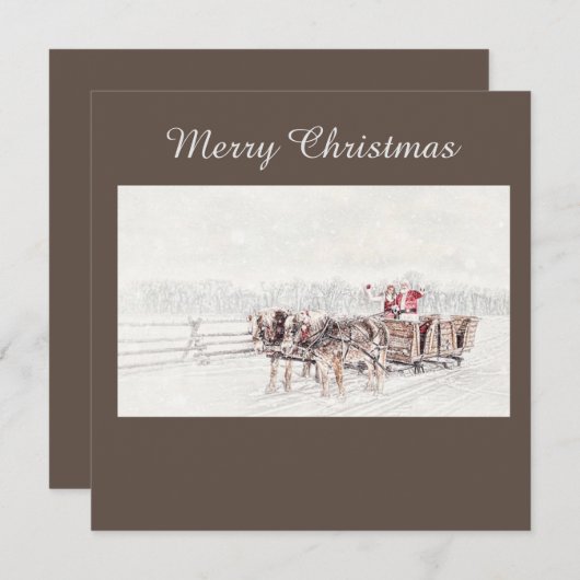 Frohe Weihnachten Einladung (Vorne/Hinten)