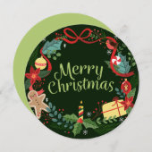 Frohe Weihnachten Einladung (Vorne/Hinten)