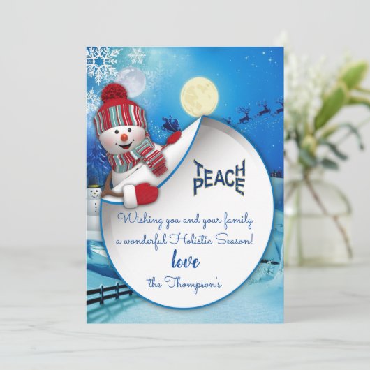 Frohe Weihnachten Einladung (Stehend Vorderseite)